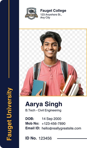 Student ID Card - Design 4 - Front